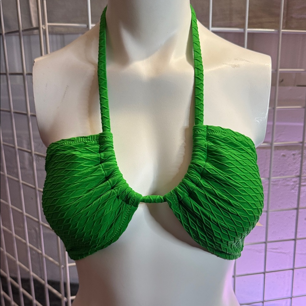 Victoria's Secret Vibrant Green Bikini TOP XL BOTTOM L